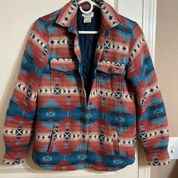 Ariat Jackets & Blazers - Ariat Quilted Jacket with Terracotta and Turquoise Accents size small